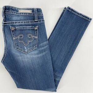 Express Rerock Low Rise Cropped Skinny Jeans - 2